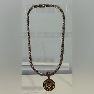 John Hardy Two-Tone Circular Dot Pendant Necklace